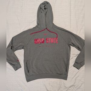 Men's Ohio State Courtside Basketball Practice Hoodie, Grey, Size L